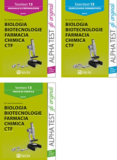 Manuale per la preparazione ai test di ammissione a Biologia, Biotecnologie, Farmacia, Chimica, CTF + 2 Eserciziari